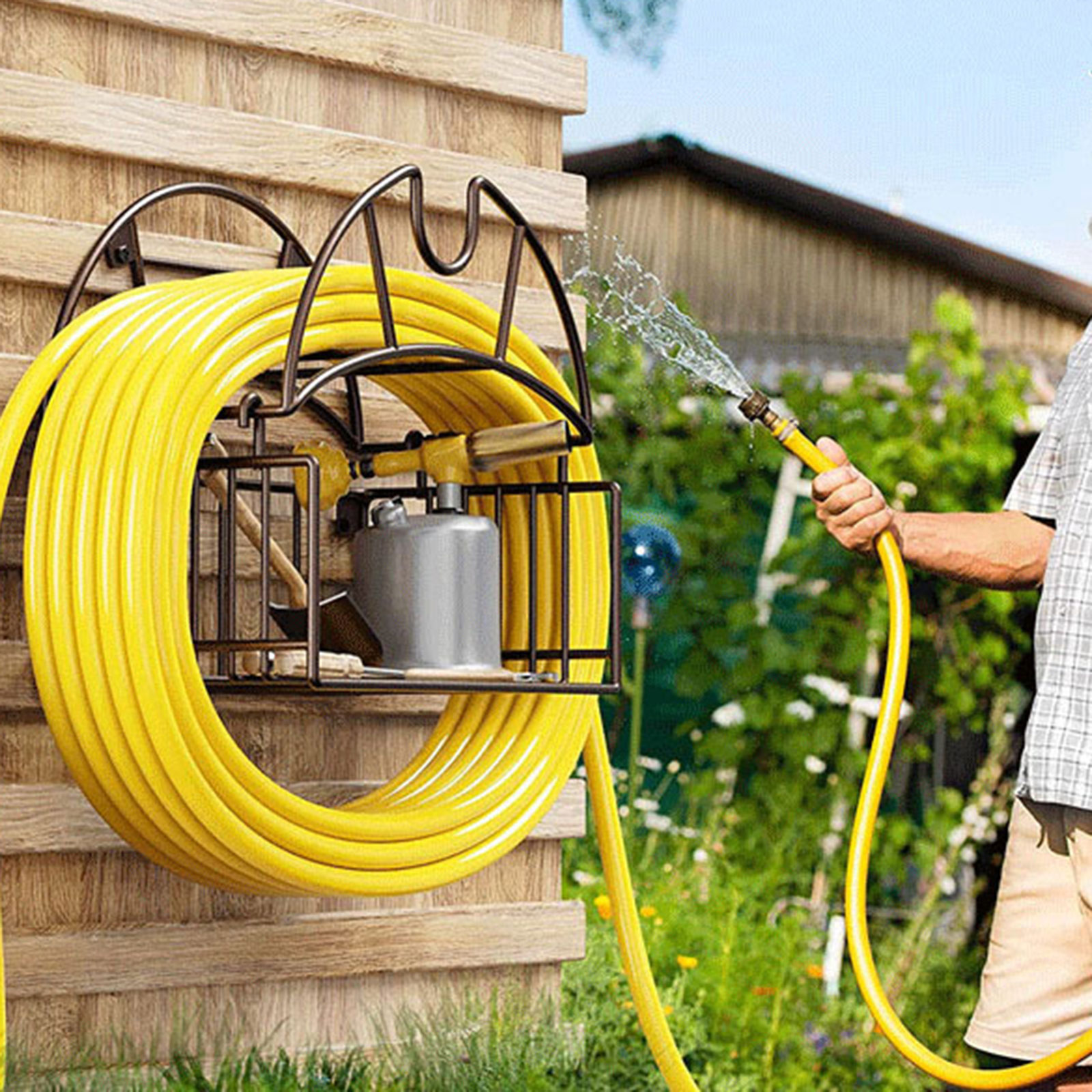 Duvara monte bahçe hortumu tut - Gardening Tools Water incelemesi ve fiyatı